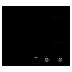 AEG HD634170NB Gas and Induction Hob, Black Glass